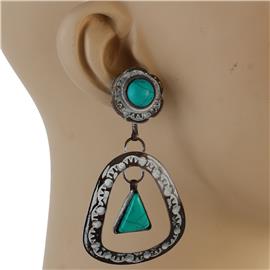 Turquoise Triangle Earring