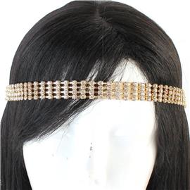 Rhinestones Four Lines Stretch Hair Band