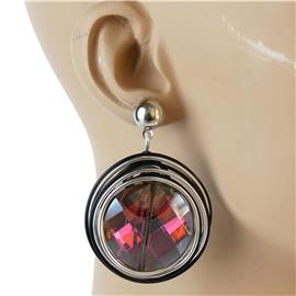 Fashion Wire Glass Crystal Earring