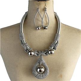 Fashion Cord Tear Necklace Set