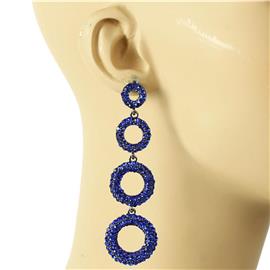 Crystal Long Round Earring