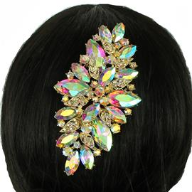 Crystal Long Flower Hair Comb