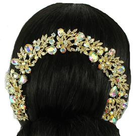 Crystal Tear Round Hair Comb