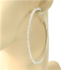 Rhinestones Hoop Earring