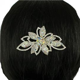 Rhinestones Flower Hair Comb