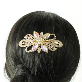 Stones Flower Hair Comb