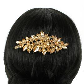 Crystal Flower Hair Comb