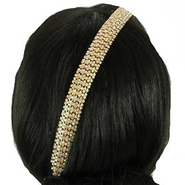 Rhinestones Casting Wired Hair Pin / Headband