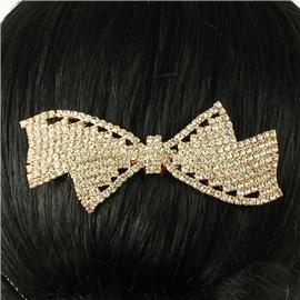 Rhinestones Casting Bow Hair Comb