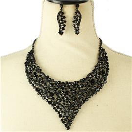 Crystal Casting Necklace Set