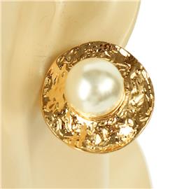 Metal Pearl Clip-On Earring