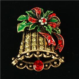 Crystal Bell Brooch