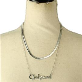 Omega Double Layereds Girlfriend Necklace Set