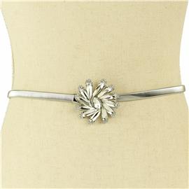 Omega Chain Swirl Flower Belt