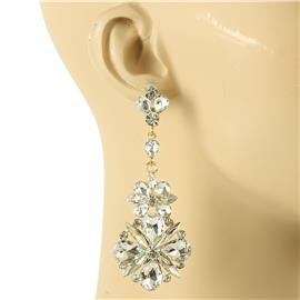 Crystal Long Flower Earring