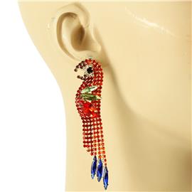 Rhinestones Parrot Earring