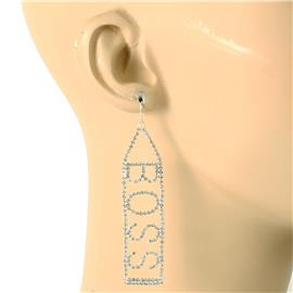 Rhinestones Boss Earring