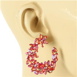 Crystal Tear Flower Earring