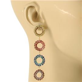 Rhinestones Multi Round Earring