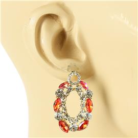 Crystal Oval Stud Earring