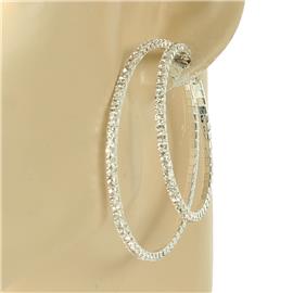 Rhinestone Double Hoop Earring