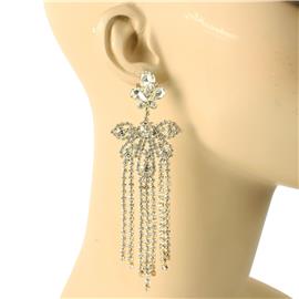 Rhinestones Long Butterfly Earring