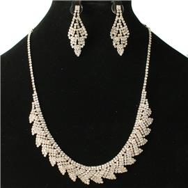 Rhinestones Casting Necklace Set