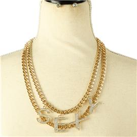 Layereds Chains Sexy Necklace Set