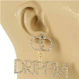 Rhinestones Drippin Earring