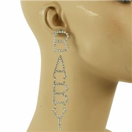 Rhinestones Long Baby Girl Earring