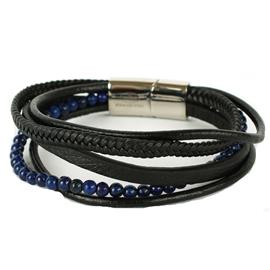 Leather Multilayereds Stainless Steel Bracelet