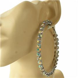 70mm Crystal Hoop Earring