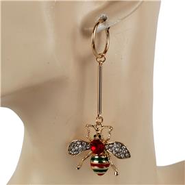 Hoop Bee Drop Earring