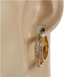 CZ Double Layereds Hoop Earring