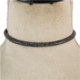 Rhinestones Foam Choker Necklace