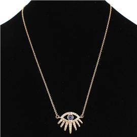 Metal Pendant Eye Necklace