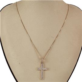 CZ Cross Pendant Necklace