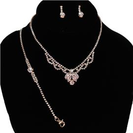 JR Rhinestones 3 Pcs Necklace Set