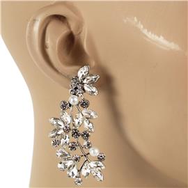 Crystal Leaves Earring