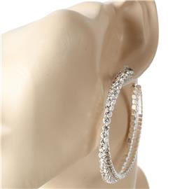 50mm Crystal Hoop Earring