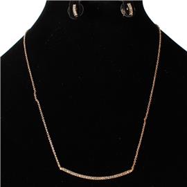 Pendant Bar Necklace Set