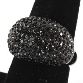 Rhinestones Oval Stretch Ring