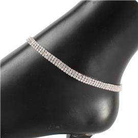 Rhinestone 3Row Anklet