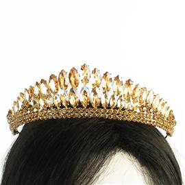 Crystal Casting Two Lines Leaf Tiara