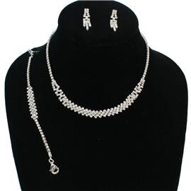 Rhinestones Junior Necklace Set