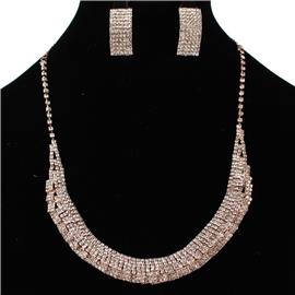 Rhinestones Crystal Necklace Set