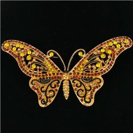 Crystal Butterfly Brooch