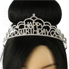 Rhinestone Happy Birthday Tiara