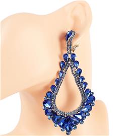 Crystal Chandelier Teardrop Clip-On Earring