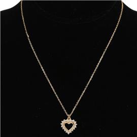 Cubic Zirconia Heart Necklace